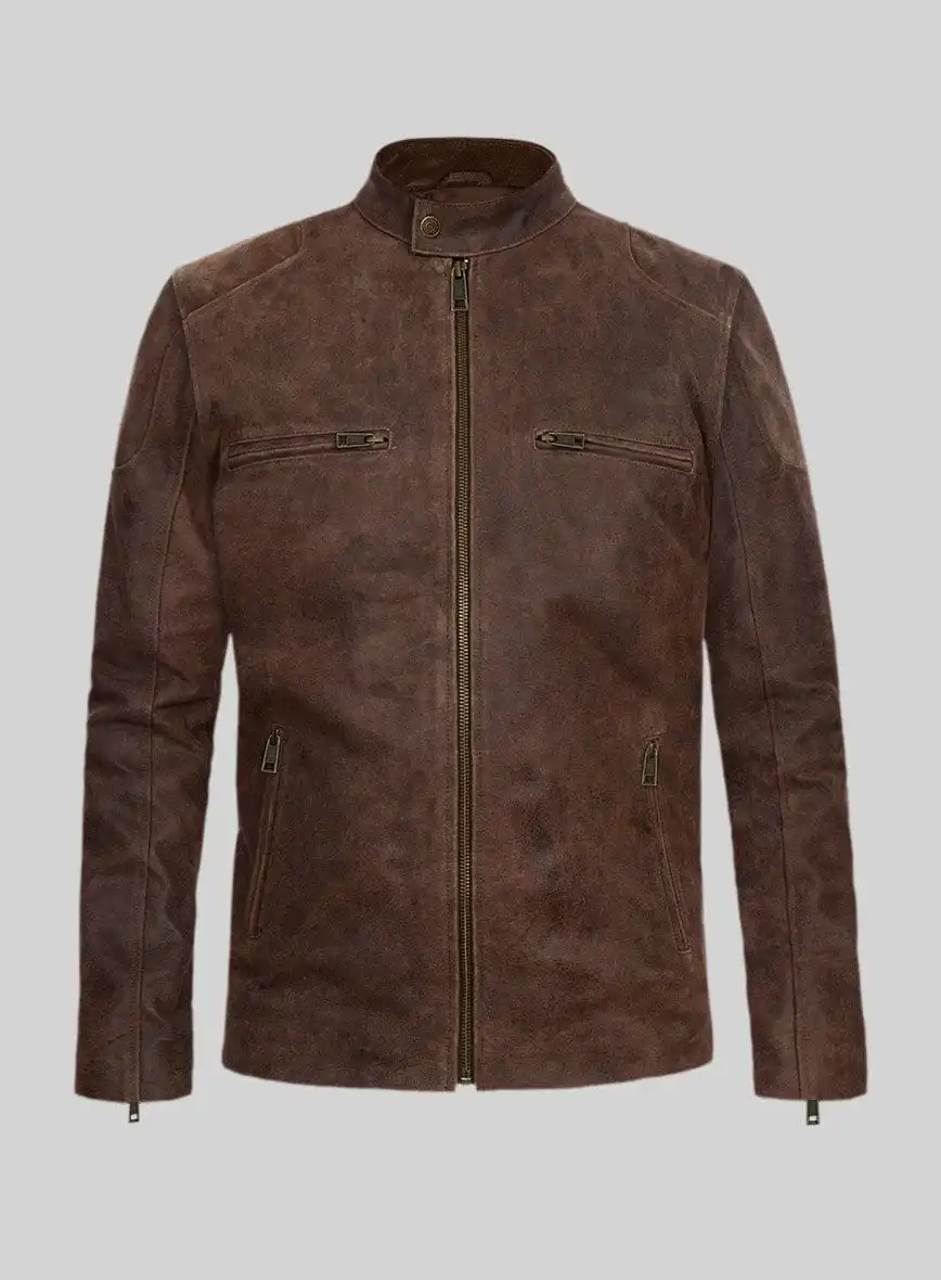 leather jacket brown